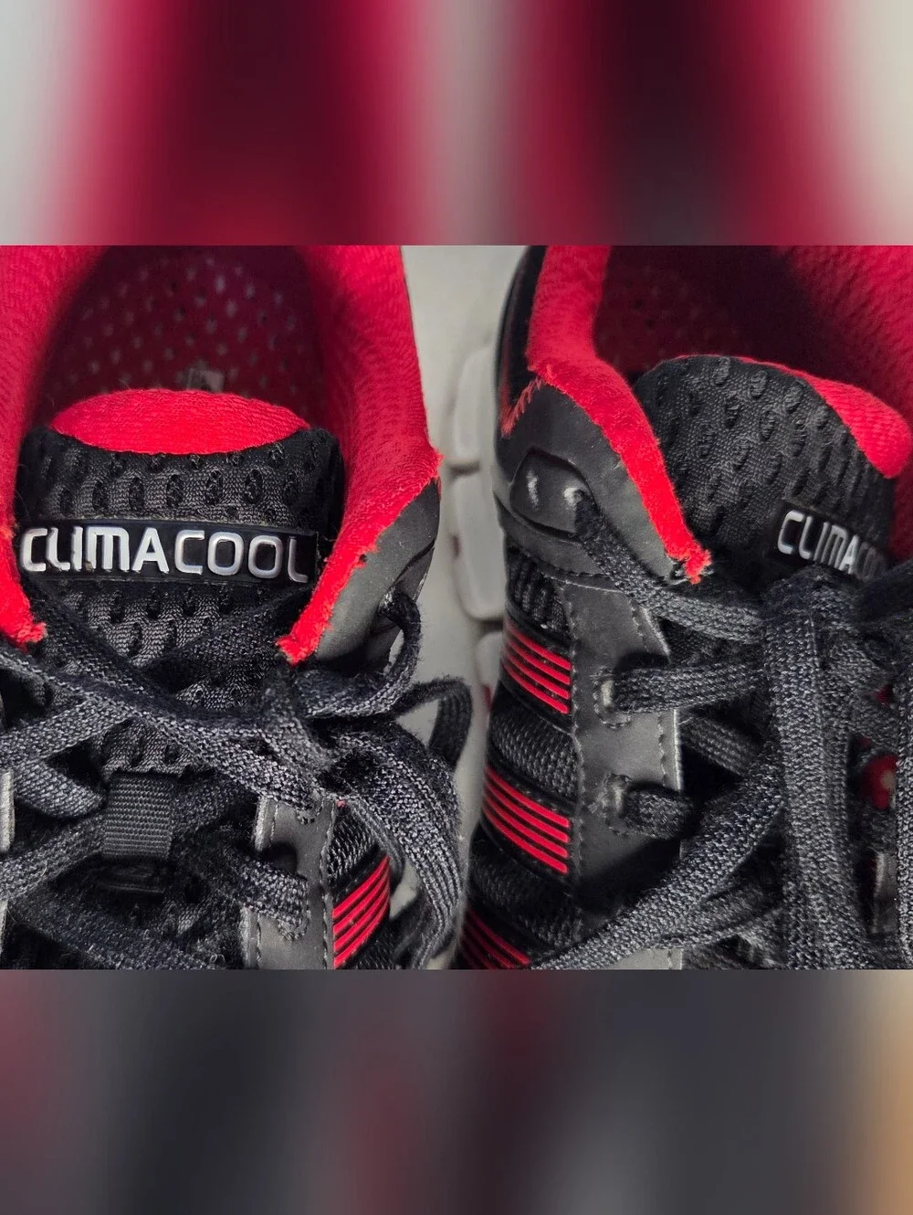 BClimacool Adidas Men’s Sz 14 Black Red Running Athletic Shoe G56548 Lightweight